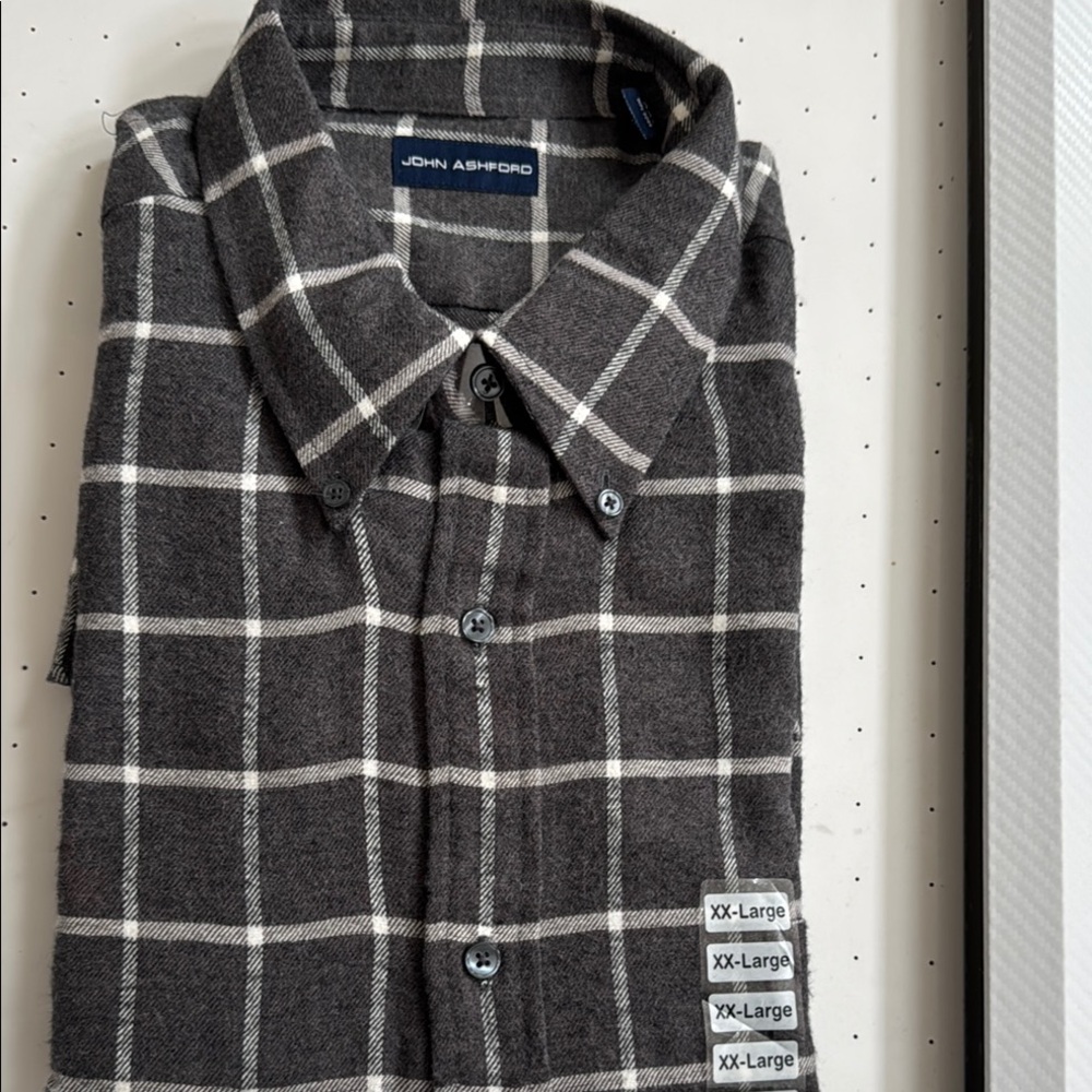 John Ashford Gray Casual Button Down Shirt